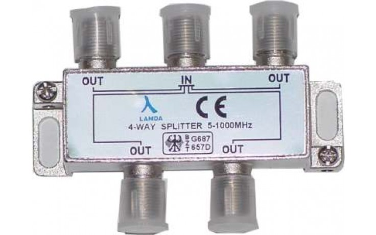 ClearView 4 Way F connector splitter 5-1000MHz