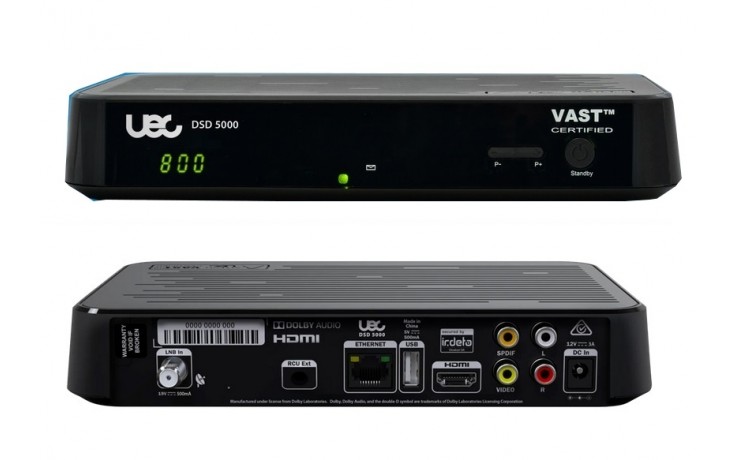UEC DSD5000   VAST™ Certified Twin Tuner Set Top Box