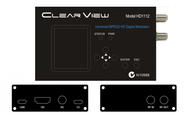 ClearView HD1112U Universal MPEG2 Single HD DVBT Modulator