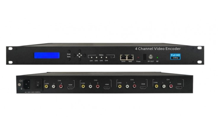 ClearView HD168c Quad HDMI/CVBS DVBT Modulator 1 carrier out with IP