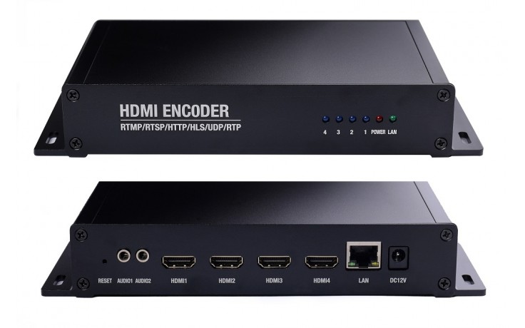 HD414IP H.264/265 Streaming Encoder,  4-HDMI Ports in