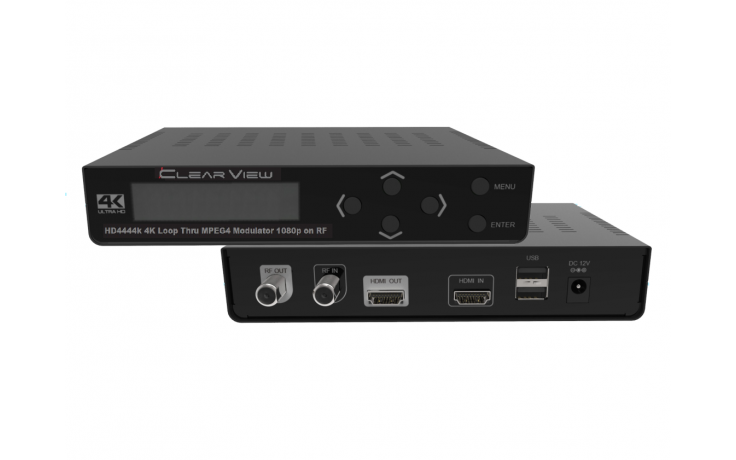 ClearView HD4444k Single HD MPEG4 DVBT Modulator HDMI 2K/4K Loop Thru with 1080p Distribution via DVBT