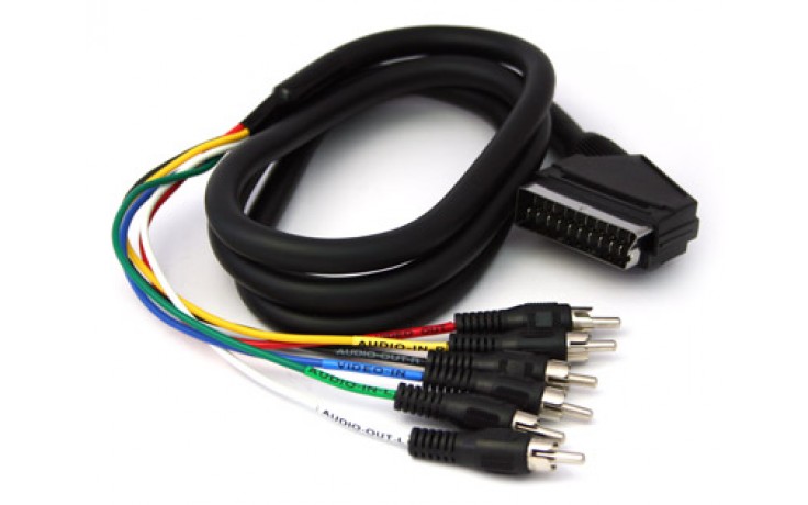 SatKing Scart to 6 RCA 1.2m lead
