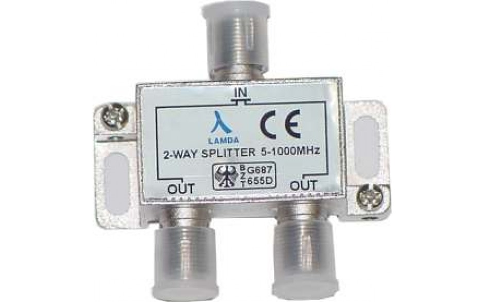 ClearView 2 Way F connector splitter 5-1000MHz