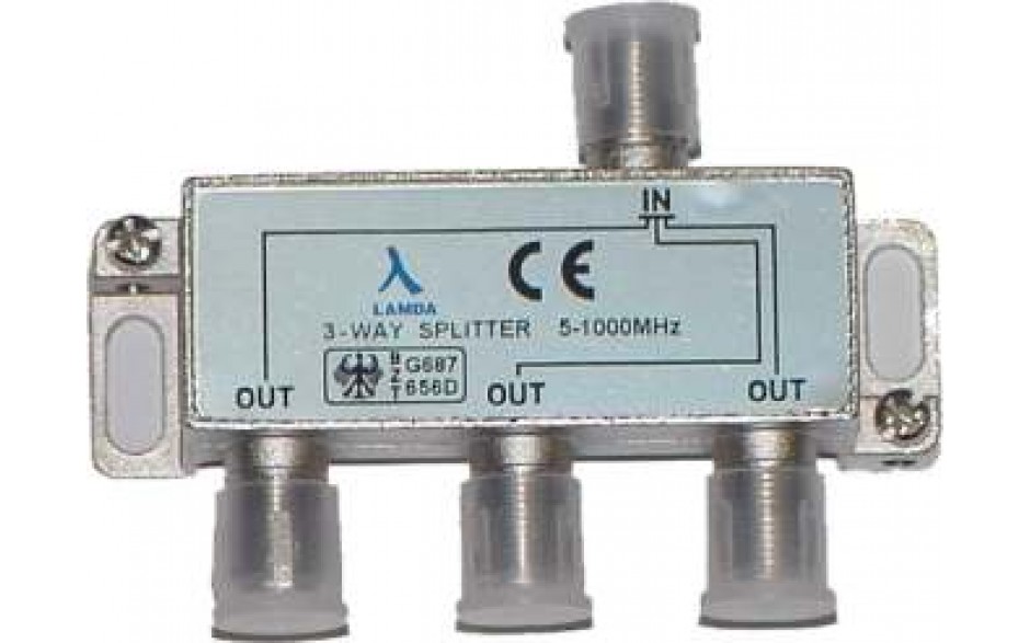 ClearView 3 Way F connector splitter 5-1000MHz