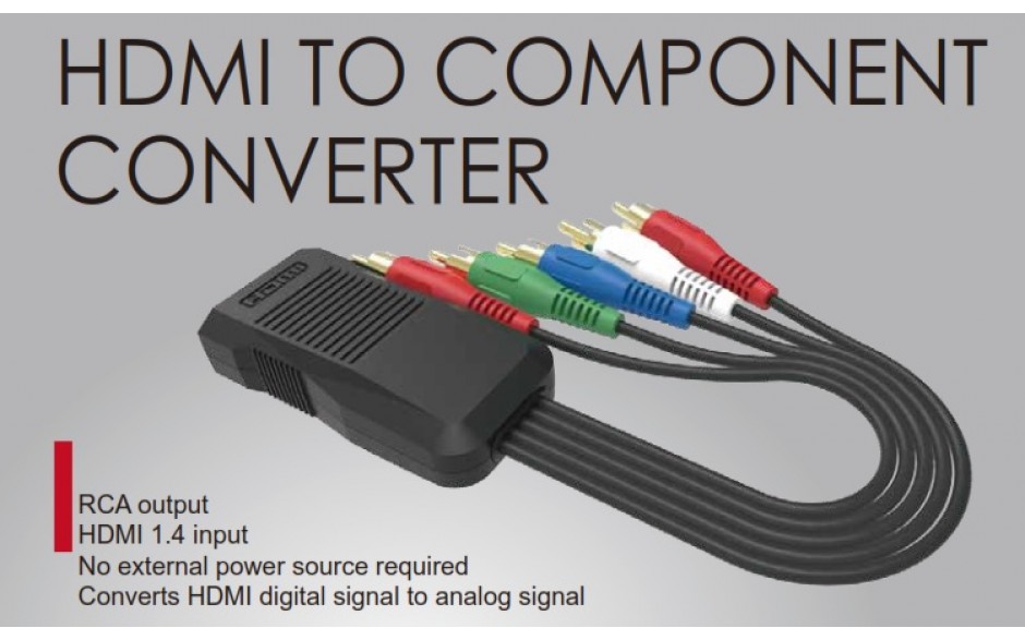 ClearView HDMI to Component converter, No Power Supply Needed