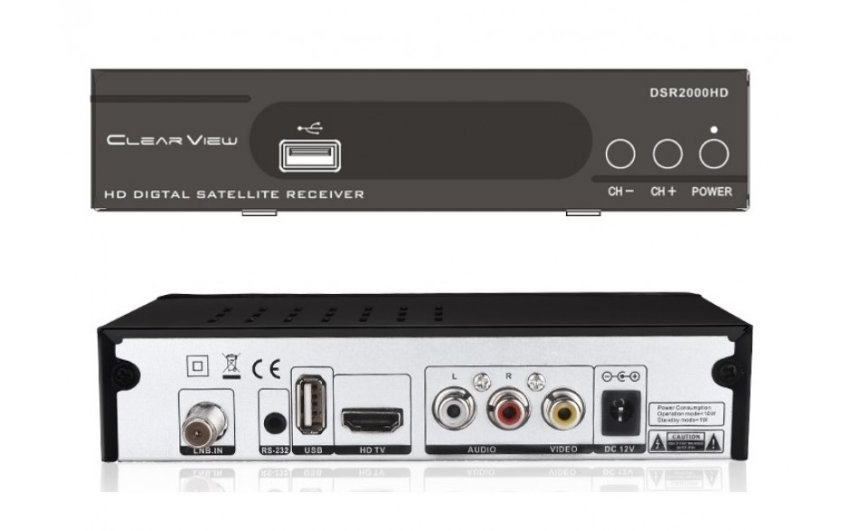ClearView DSR2000HD DVBS2 Small Sized Digital Satellite Receiver