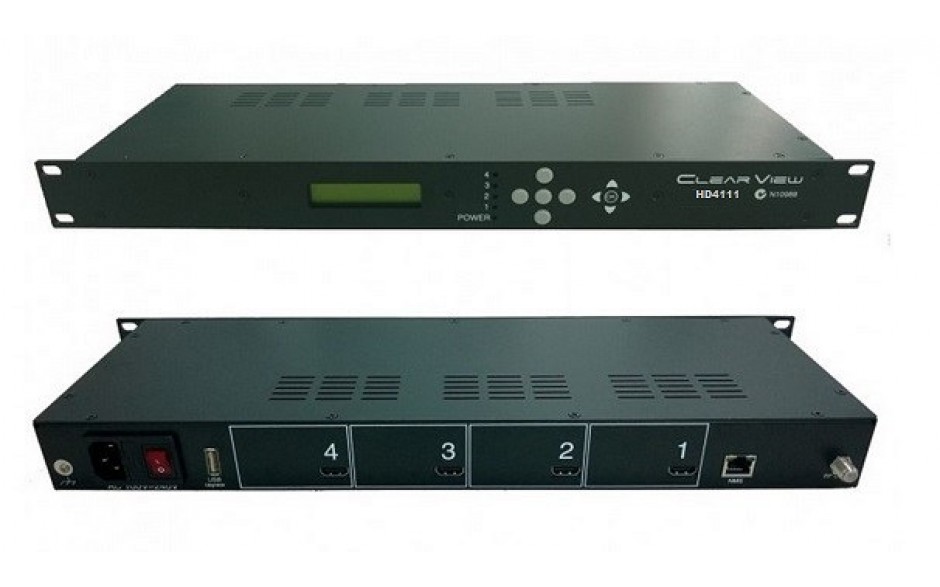 ClearView HD4111 Quad HD MPEG4 ISDBT Modulator 4RF Carriers Out