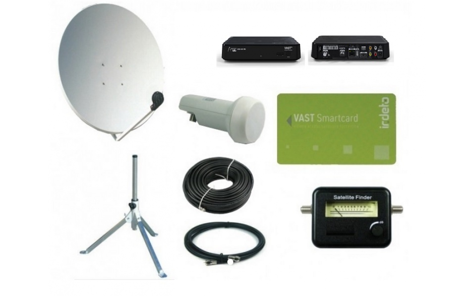 SatKing 80 cm portable VAST Dish Kit with UEC VAST receiver