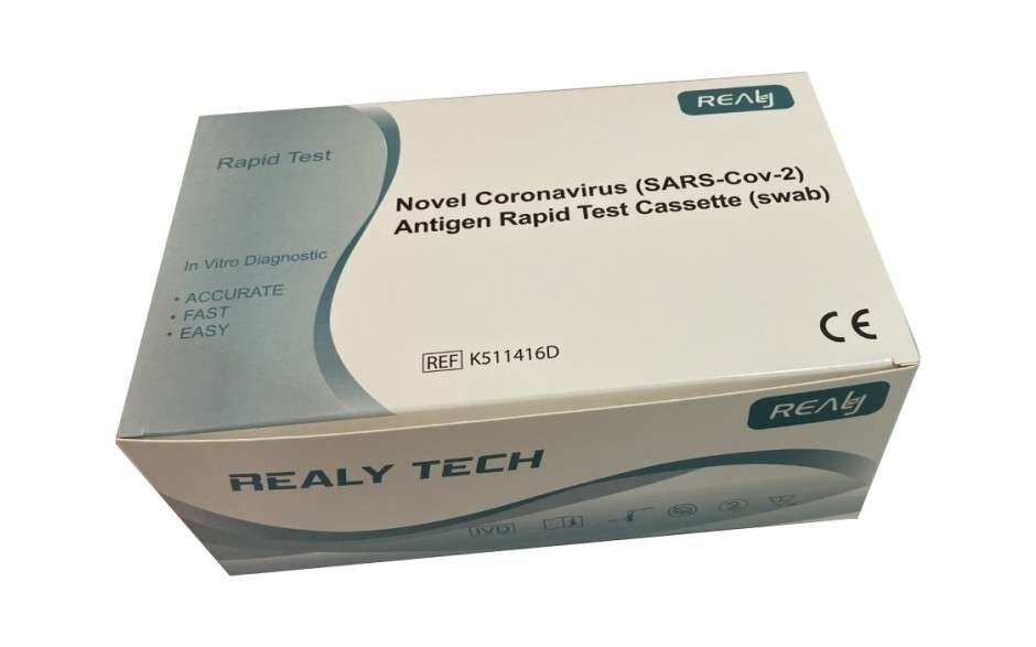 25 Pack Realy Tech Covid19 Rapid Antigen Test.(Novel Coronavirus SARS-Cov-2) 