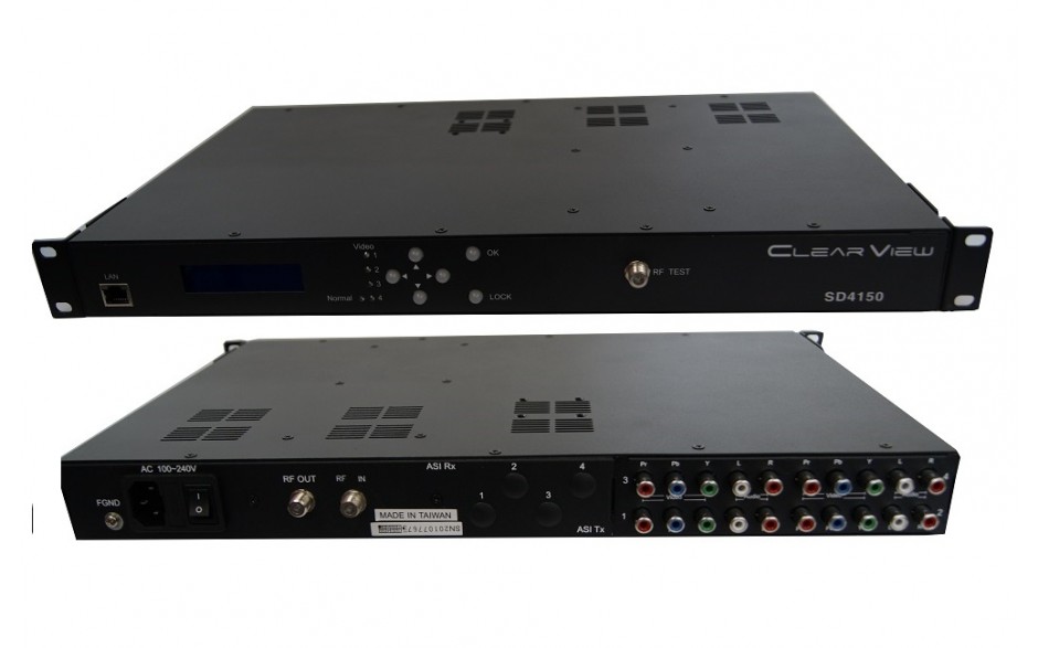 ClearView SD4250 Rack Mount SD Quad Modulator