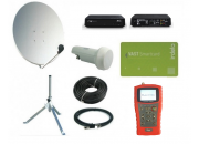 SatKing 80 cm portable VAST Dish Kit with digital meter & UEC VAST receiver